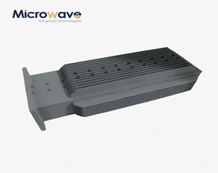 What are the key features of a double ridge waveguide load?